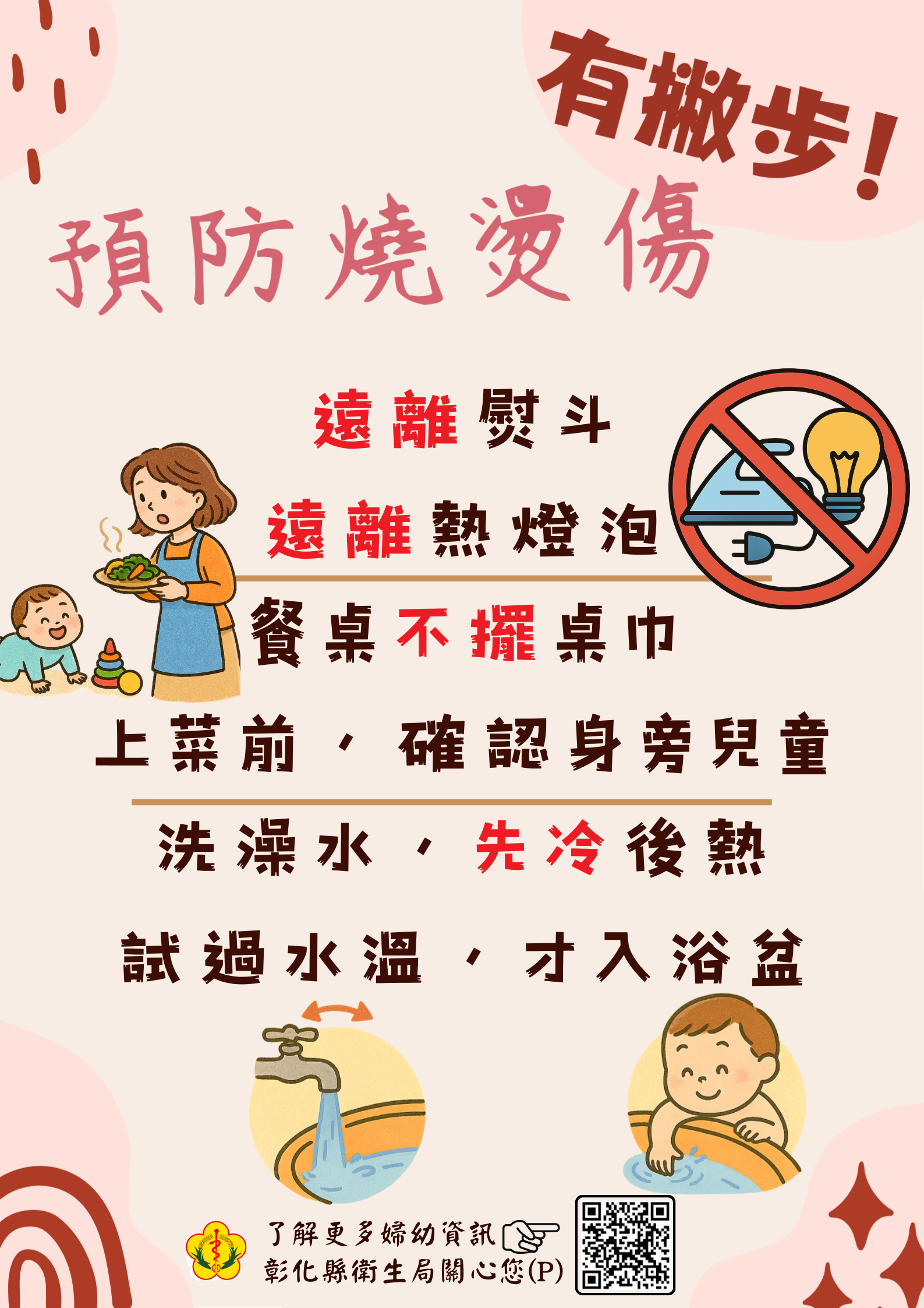 【檢核居家環境，預防燒燙傷】